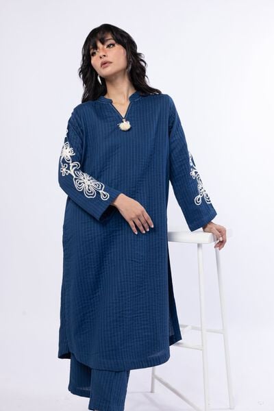 Embroidered | Double Layer Striped | Kurta | USD 17.50