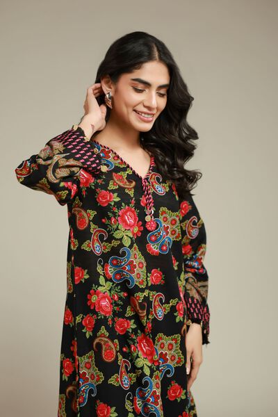 Printed | Textured Cotton | Floral Longline Kurta | USD 7.50