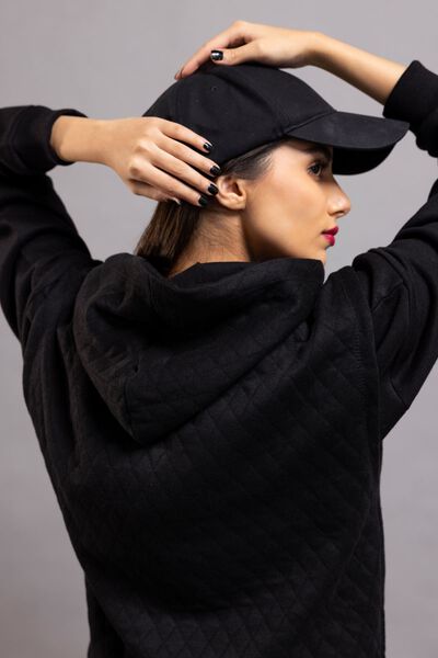 Sleeveless Hoodie, BLACK, hi-res