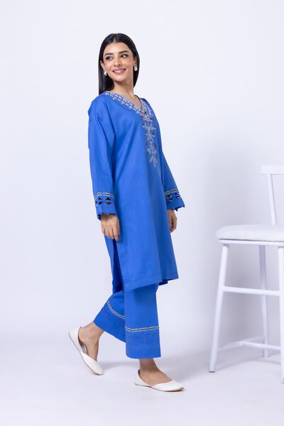 Embroidered | Crosshatch Poplin | Pants | USD 6.00