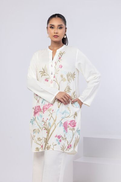 Embroidered | Dull Raw Silk | Kurta | USD 40.00