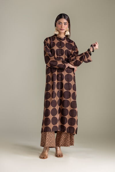 Printed | Light Khaddar | Brown Khaddar Pants | USD 30.00