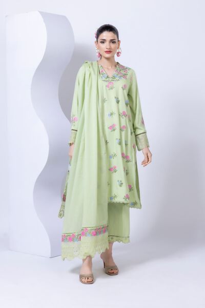 Embroidered | Crosshatch Raw Silk | Pants | USD 7.50