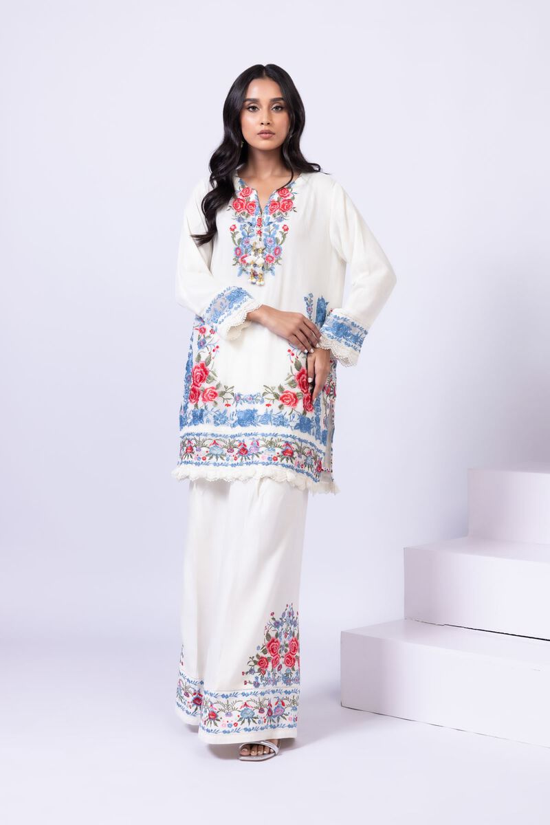 Embroidered | Polyester Crinkle Chiffon | Kurta | USD 24.00