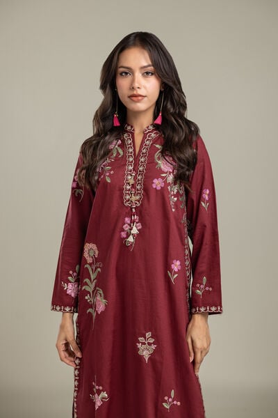 Embroidered | Textured Cotton | Kurta | USD 65.00