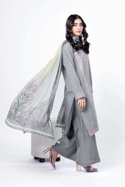 Embroidered | Cotton Dobby | Tailored 3 Piece | USD 75.00