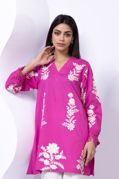 Embroidered | Crosshatch Poplin | Kurta | USD 35.00