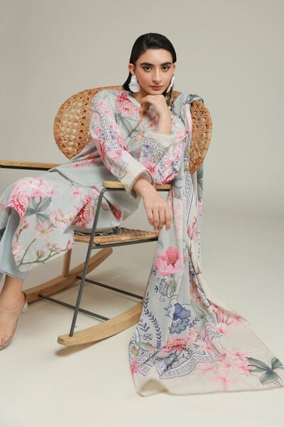 Printed | Messuri | 3-Piece Tailored Set | USD 60.00