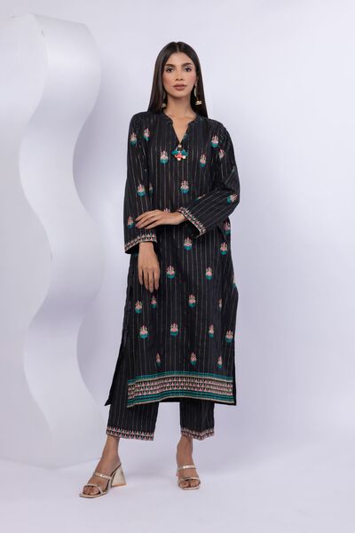 Embroidered | Lurex Stripes | Kurta | USD 40.00