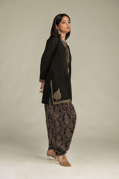 Embroidered | Cambric | Black Paisley Shalwar | USD 30.00