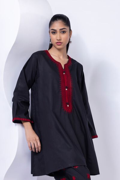 Embroidered | Crosshatch Poplin | Kurta | USD 12.50