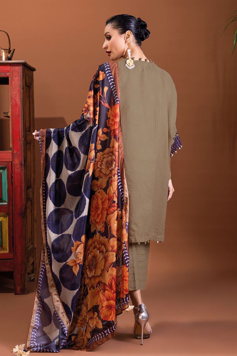 Embroidered | Cotton Zari Jacquard | Fabrics 3 Piece | null