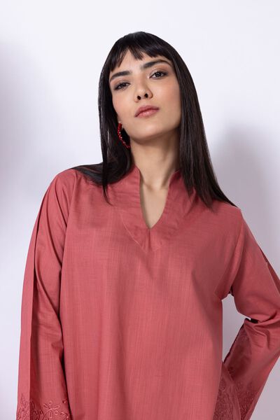 Embroidered | Crosshatch Poplin | Kurta | USD 10.50