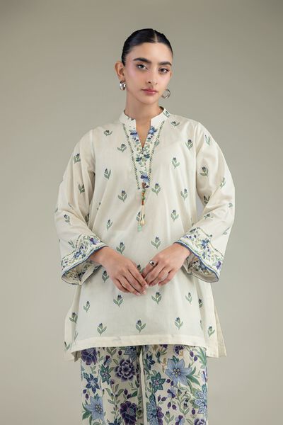 Printed | Cambric | Cambric Floral Kurta | USD 35.00