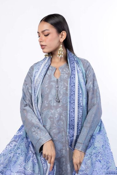 Dyed | Jacquard | Fabrics 3 Piece | USD 27.00