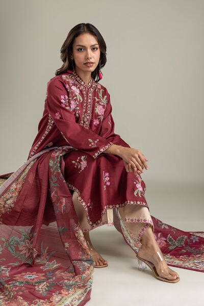 Embroidered | Textured Cotton | Kurta | USD 65.00