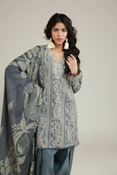 Embroidered | Lawn | 3-Piece Floral Suit | USD 42.00