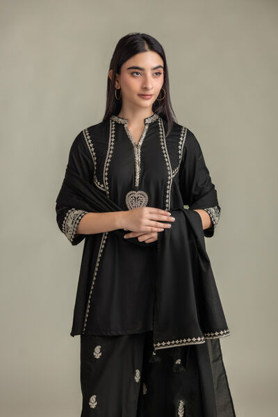 Embroidered | Lawn | Black Lawn Dupatta | USD 30.00