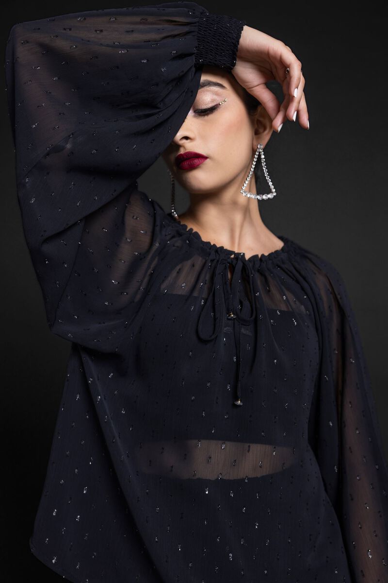 Blouse, BLACK, hi-res image number null
