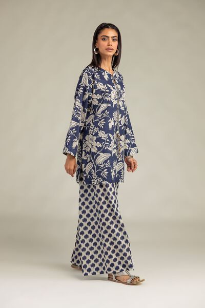 Printed | Cambric | Navy Cambric Pants | USD 30.00