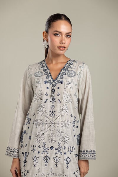 Embroidered | Heavy Textured Cotton | Fabrics 2 Piece | Top and Bottom | USD 55.00