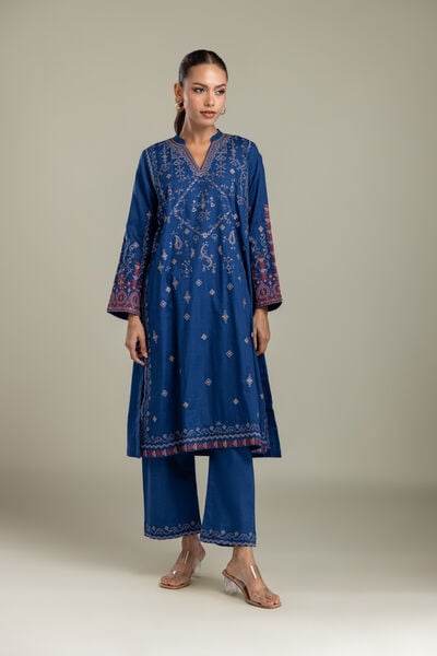 Embroidered | Heavy Textured Cotton | Fabrics 2 Piece | Top and Bottom | USD 55.00