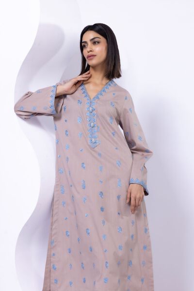 Embroidered | Crosshatch Poplin | Kurta | USD 35.00