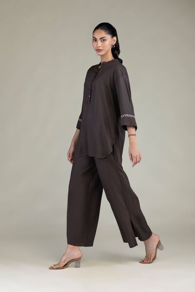Embroidered | Viscose Crepe | Trousers | USD 15.00