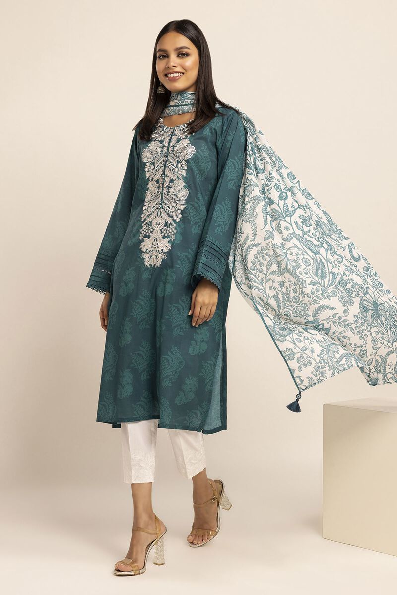 Cambric | Embroidered | Fabrics 2 Piece | Top Dupatta | null