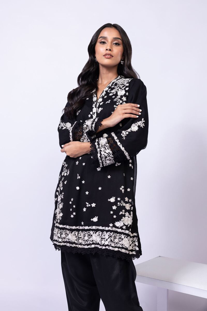 Embroidered | Polyester Crinkle Chiffon | Kurta | USD 24.00