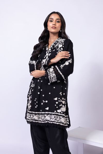 Embroidered | Polyester Crinkle Chiffon | Kurta | USD 24.00
