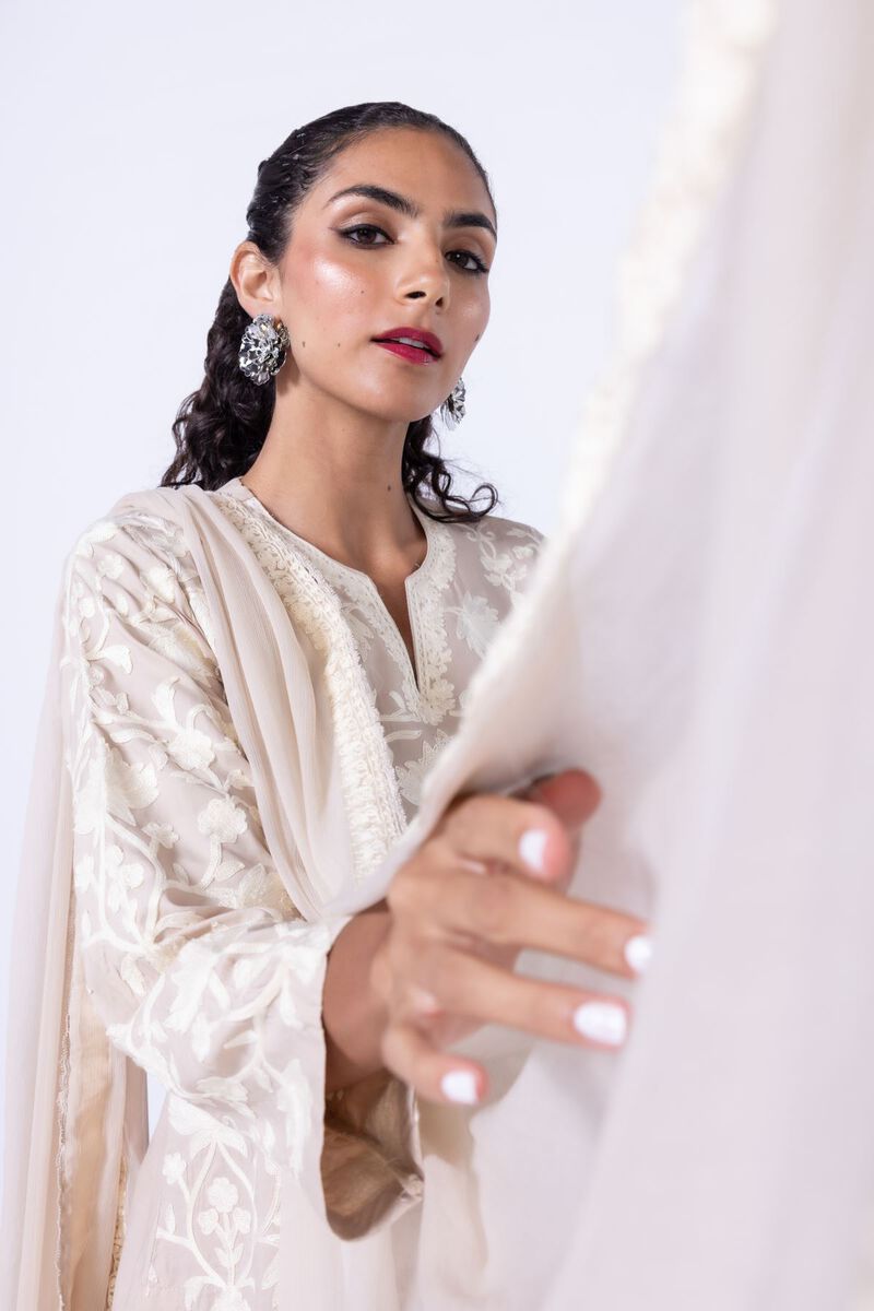 Embroidered | Polyester Crinkle Chiffon | Dupatta | null