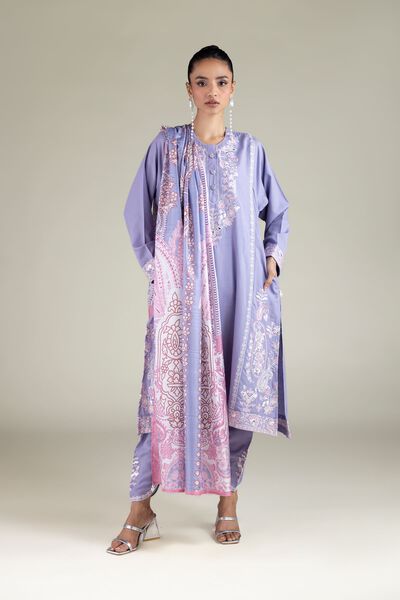 Embroidered | Raw Silk | Floral Embroidered Shalwar | USD 10.50