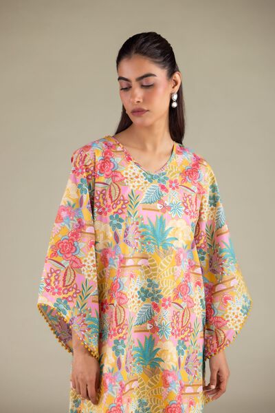 Printed | Cambric | V-Neck Kurta | USD 30.00