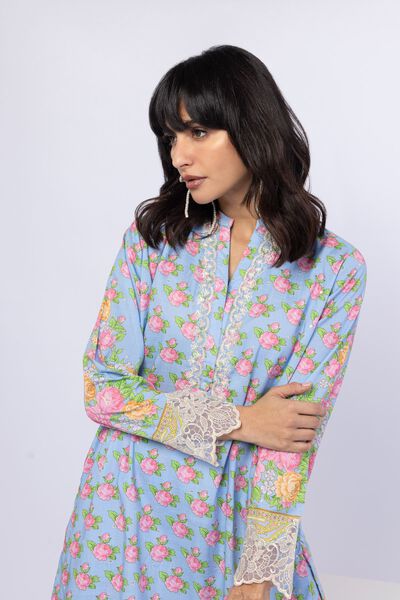 Embroidered | Crosshatch Raw Silk | Kurta | USD 20.00