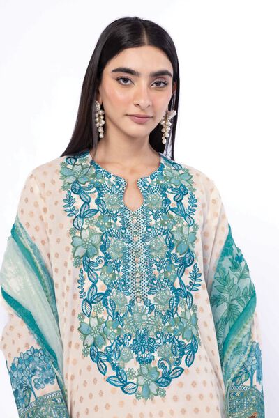 Embroidered | Jacquard | Fabrics 3 Piece | USD 65.00